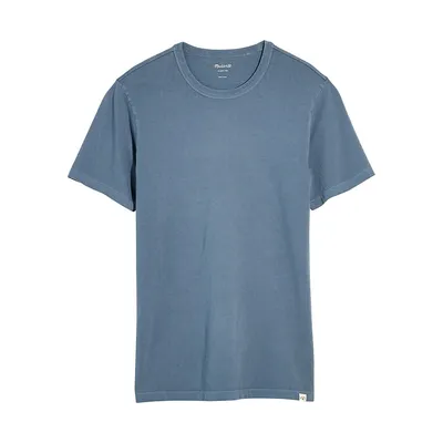 T-shirt en coton de coupe étroite à encolure ras du cou