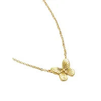 Goldplated Butterfly Pendant Necklace