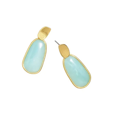 Stone Collection Amazonite Drop Statement Earrings