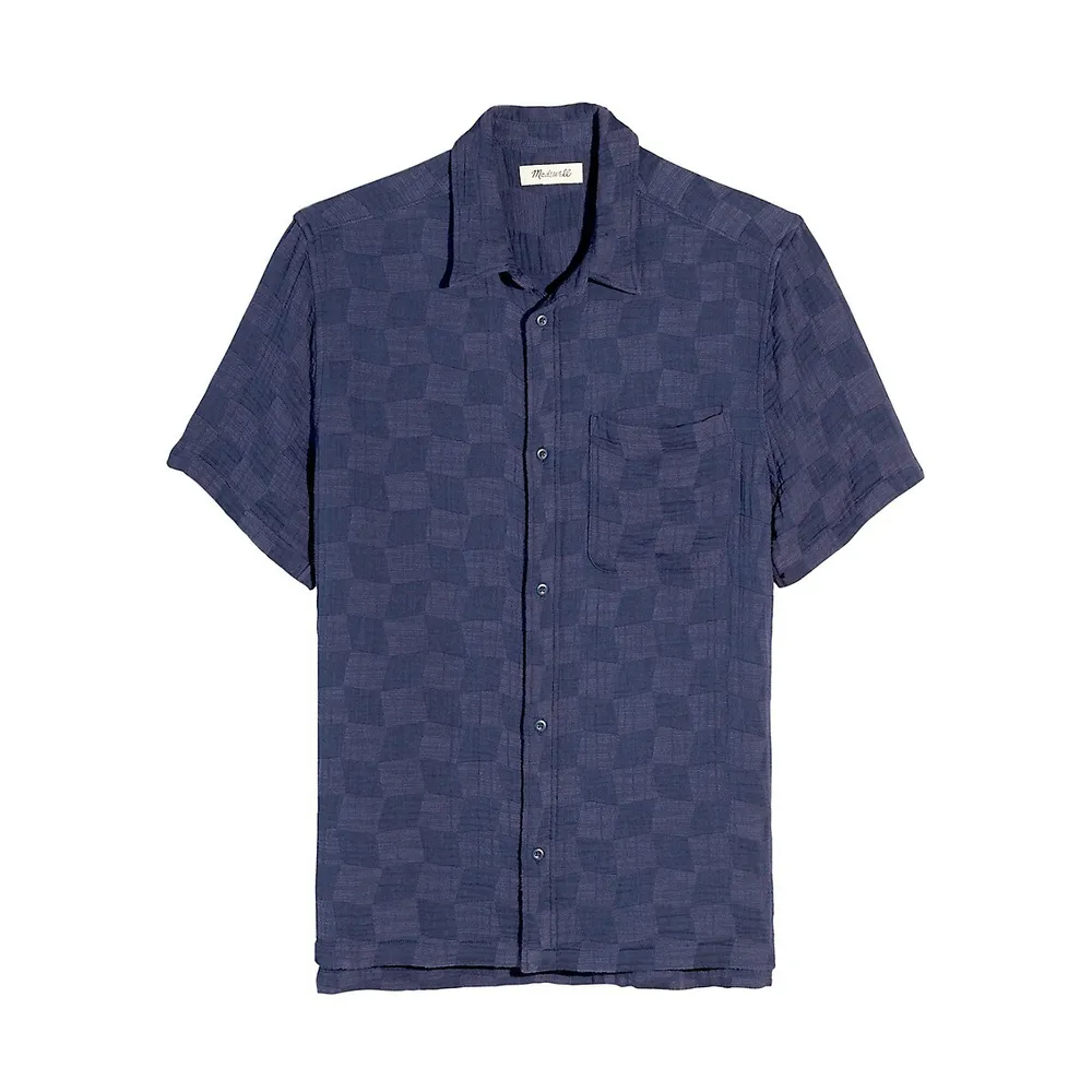 Easy Checkerboard Short-Sleeve Shirt