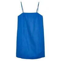 Goldie Strappy Linen Mini Dress