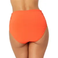 Live Color High-Waist Ruched Bikini Bottoms