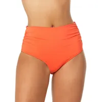 Live Color High-Waist Ruched Bikini Bottoms
