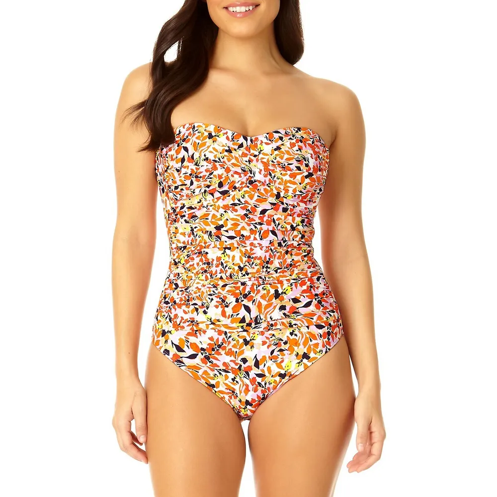 Whirlpool Ditsy One-Piece Bandeau Swimsuit