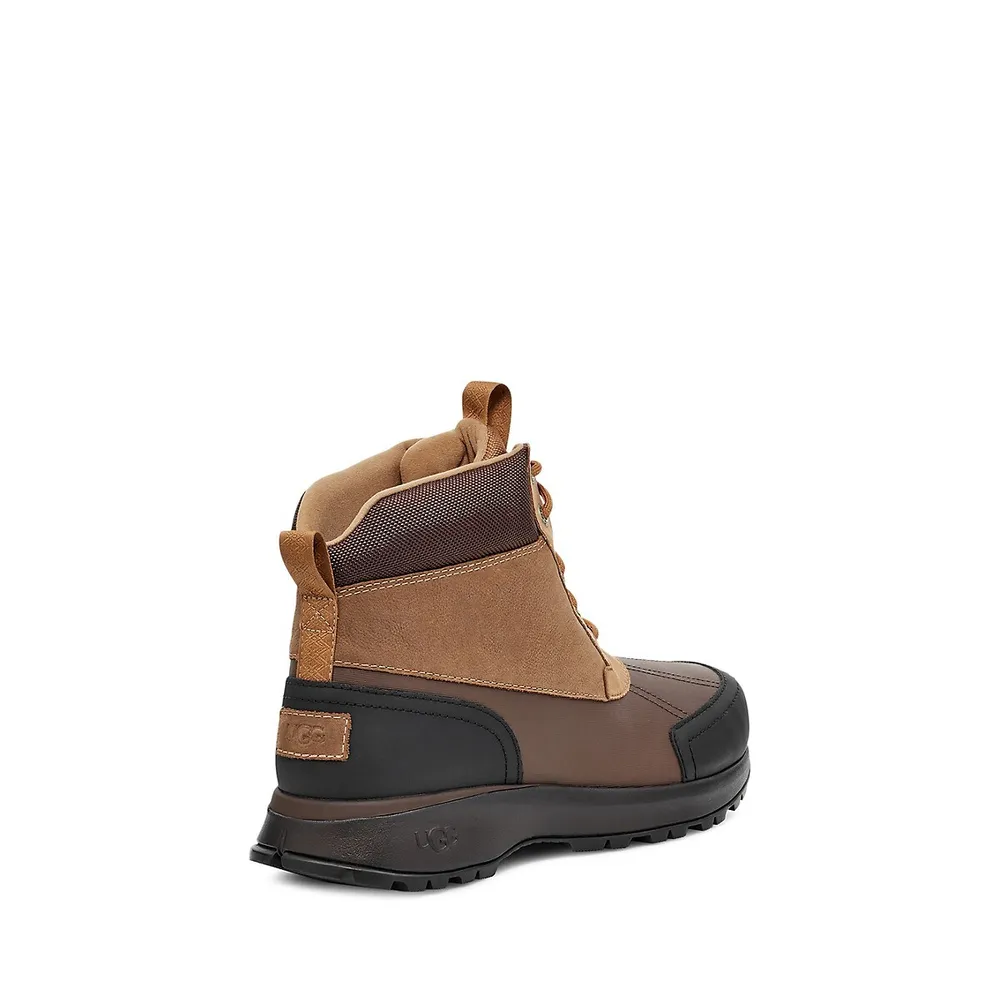 Bottes imperméables en cuir et caoutchouc Emmett pour homme