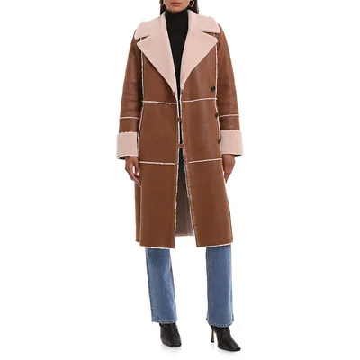 Faux Shearling Long Coat