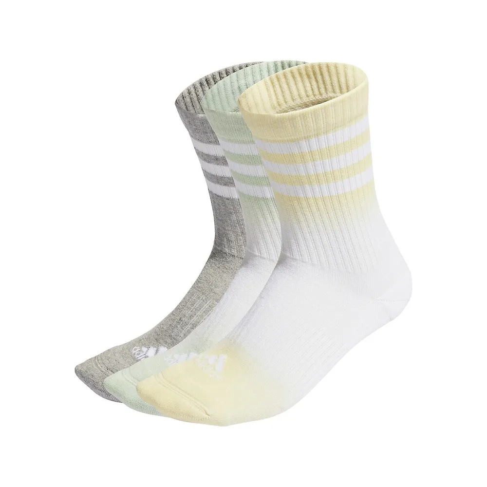 Adidas originals Women's Dip-Dyed 3-Stripes Cushioned Crew Socks