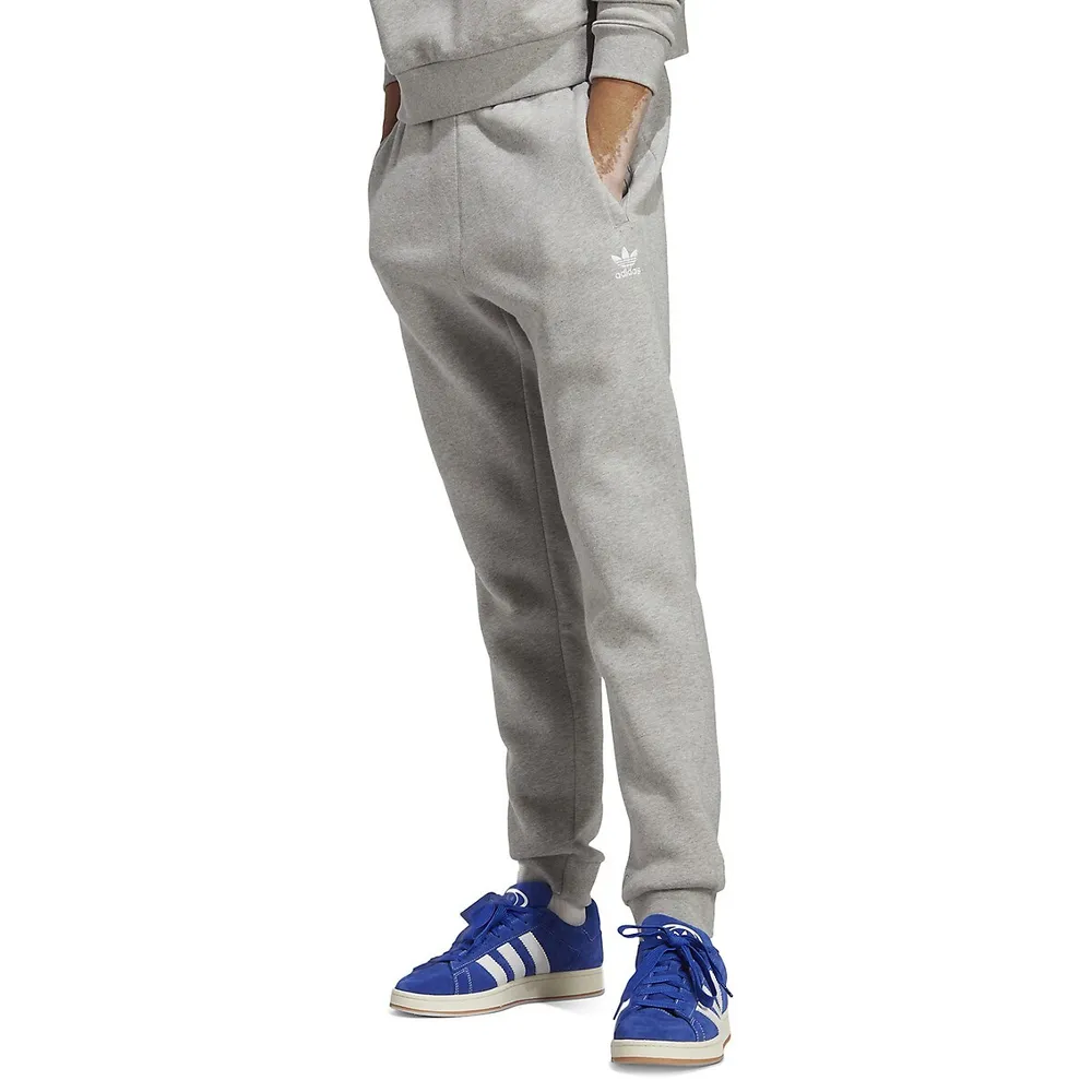 adidas Originals essentials slim fit joggers with small logo in grey