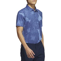 Flower Mesh Golf Polo Shirt