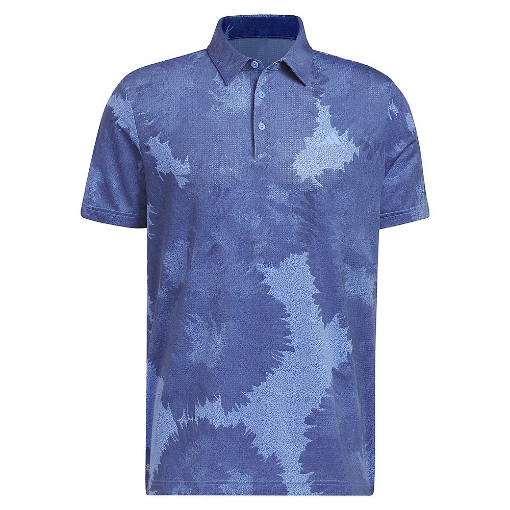 Flower Mesh Golf Polo Shirt