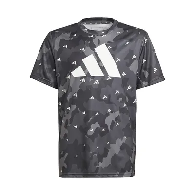 T-shirt de saison à motif camouflage Train Essentials AEROREADY pour garçon