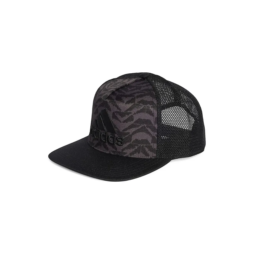 Print and Mesh Logo Trucker Cap