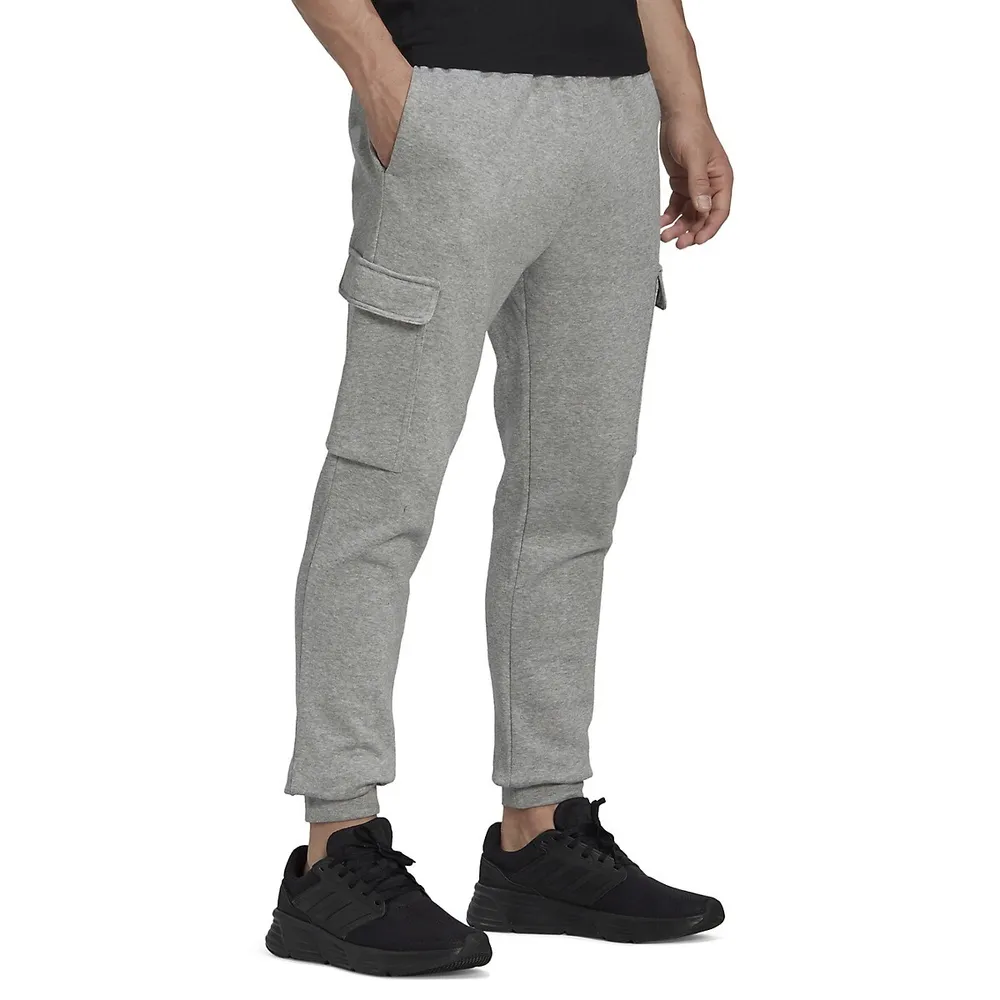 Essentials Fleece Regular Tapered Cargo Joggers