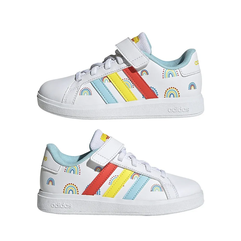 Kid's Grand Court 2.0 Rainbow Sneakers