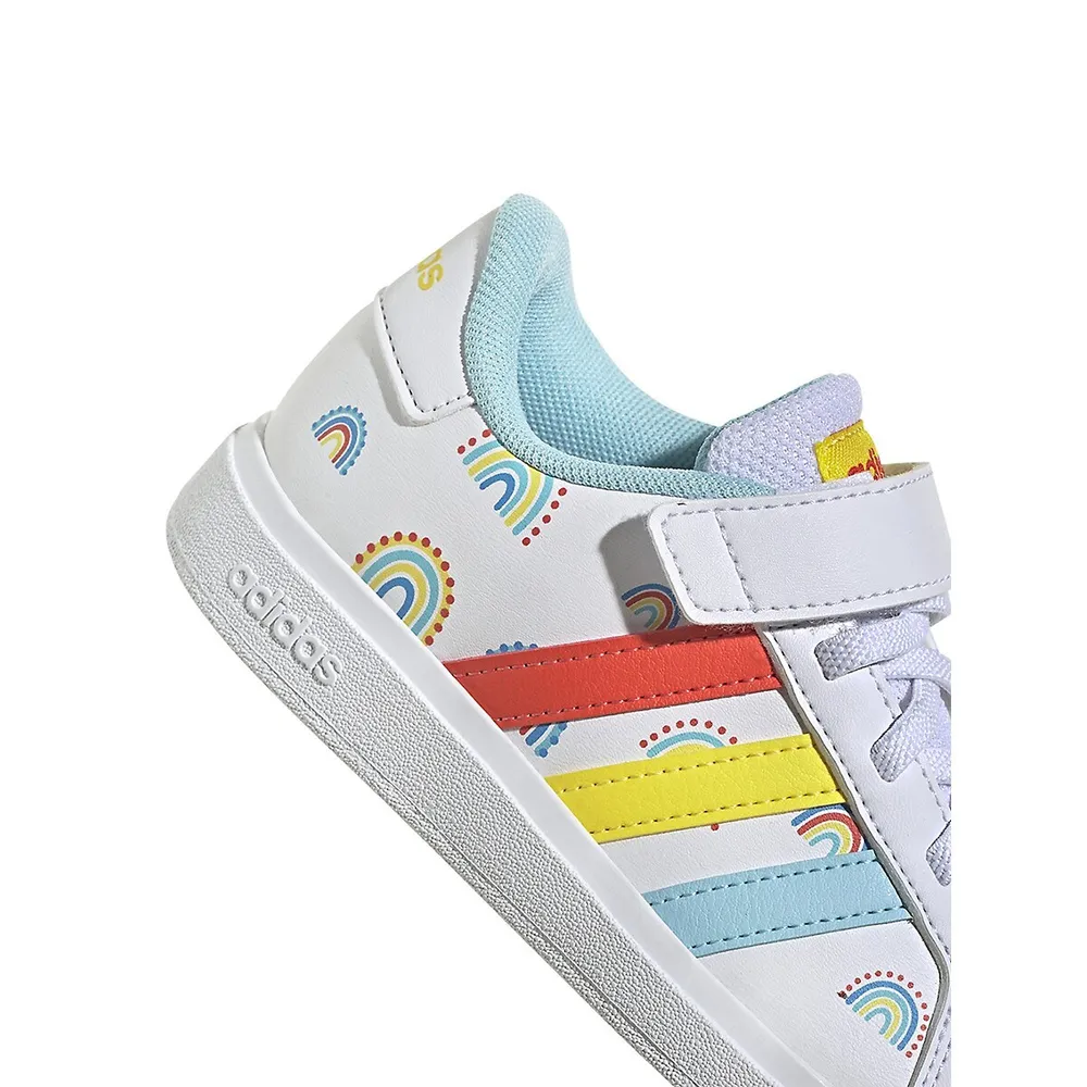 Kid's Grand Court 2.0 Rainbow Sneakers