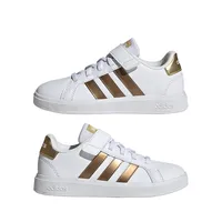 Kid's Grand Court 2.0 Metallic-Trim Sneakers