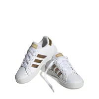 Kid's Grand Court 2.0 Metallic-Trim Sneakers