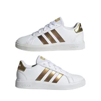 Kid's Grand Court 2.0 Metallic-Trim Sneakers