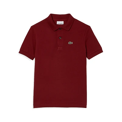 Boy's Piqué-Knit Polo Shirt