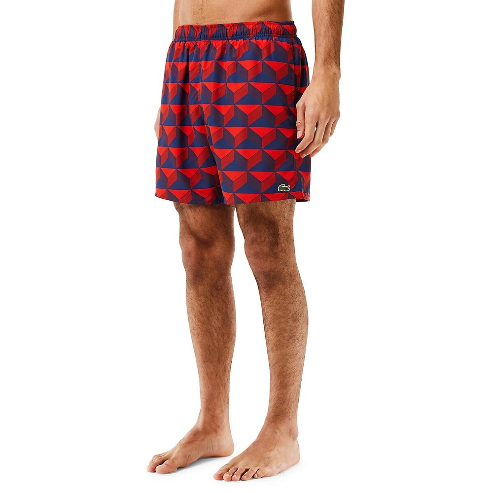 Printed Quick-Dry Swim Shorts