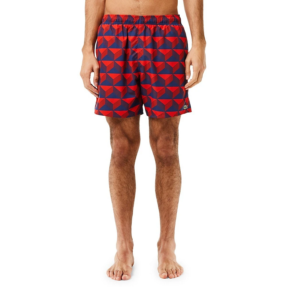 Printed Quick-Dry Swim Shorts