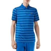 Recycled-Polyester Blend Striped Polo Shirt