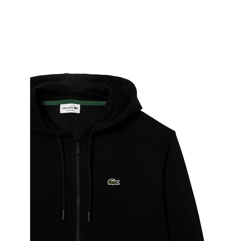 Zip-Front Fleece Hoodie