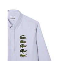 Croc Badge Plaid Oxford Shirt