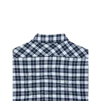 Quilted-Lining Plaid Shacket