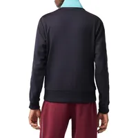 Zipped Ripstop Piqué Colourblock Sweatshirt