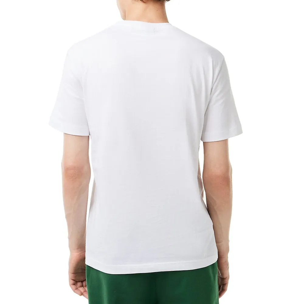 Signature Crocodile-Print Logo T-Shirt