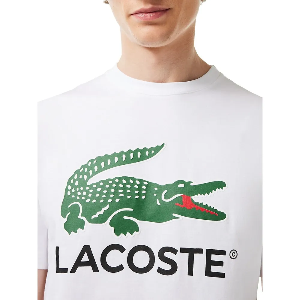 Signature Crocodile-Print Logo T-Shirt