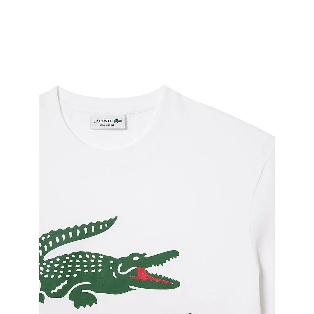 Signature Crocodile-Print Logo T-Shirt