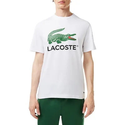 Signature Crocodile-Print Logo T-Shirt