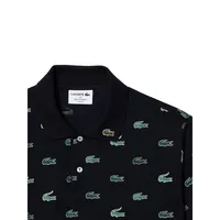 Classic-Fit Multi Croc-Print Polo Shirt