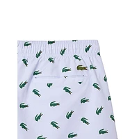 Crocodile-Print Swim Trunks