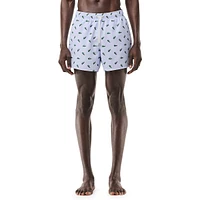 Crocodile-Print Swim Trunks