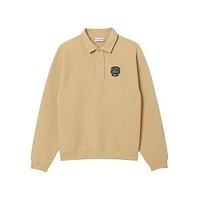 Loose-Fit Double-Face Piqué Logo Polo Sweatshirt