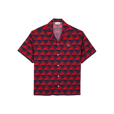 Geo-Print Poplin Shirt