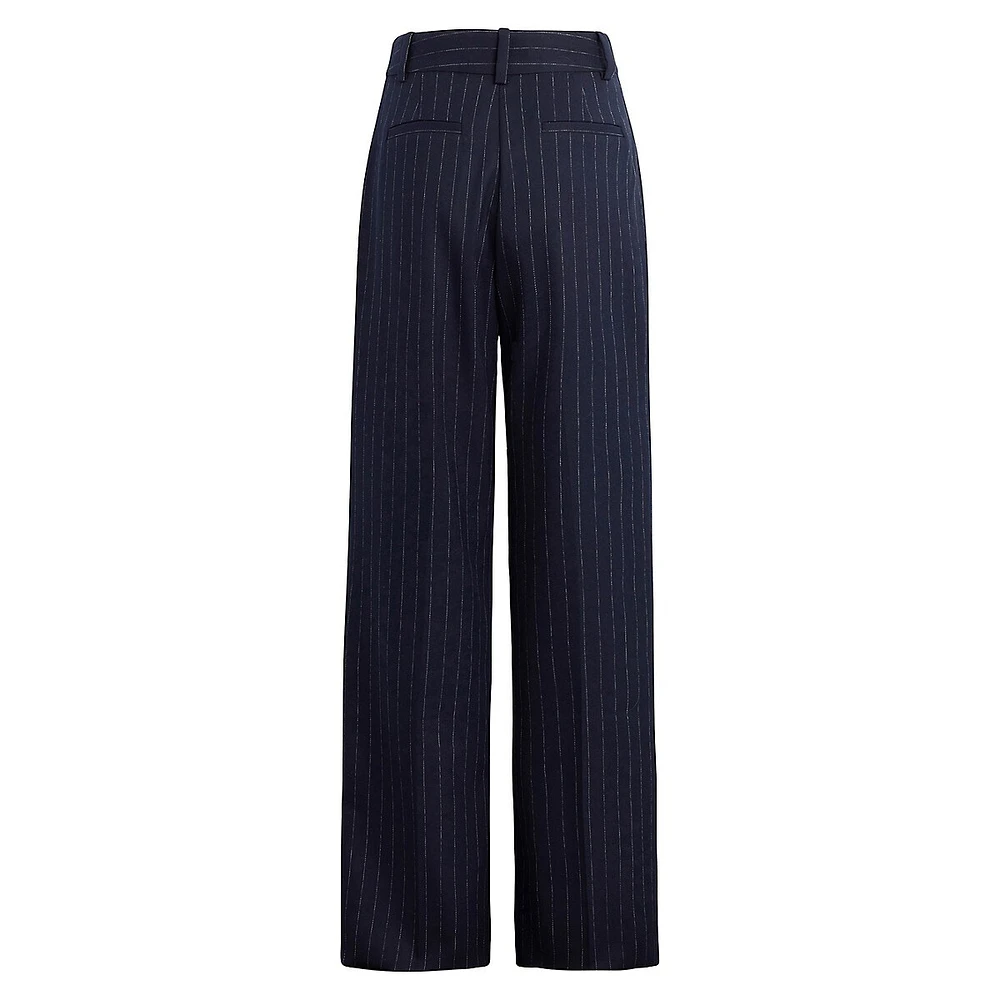 The Favorite Pleated Pinstriped Pant