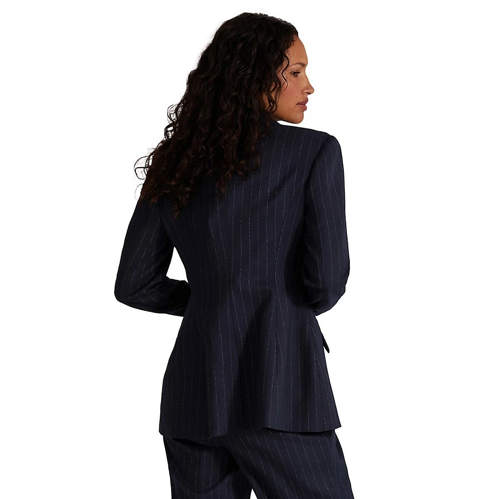 The Favorite Pinstriped Blazer