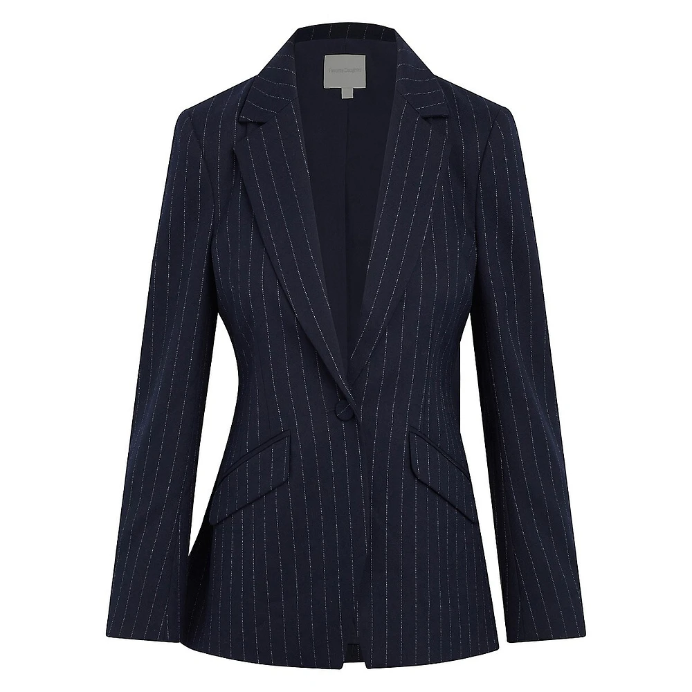 The Favorite Pinstriped Blazer