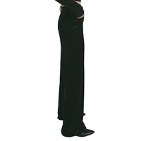 The Ollie Low-Rise Baggy Wide-Leg Velvet Jeans