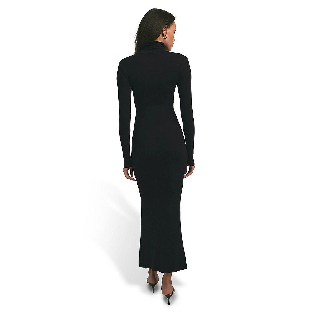 The Millie Ribbed Turtleneck Sweater Dress