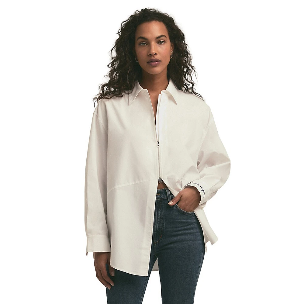 The Zip Cotton Poplin Shirt