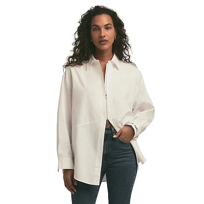 The Zip Cotton Poplin Shirt
