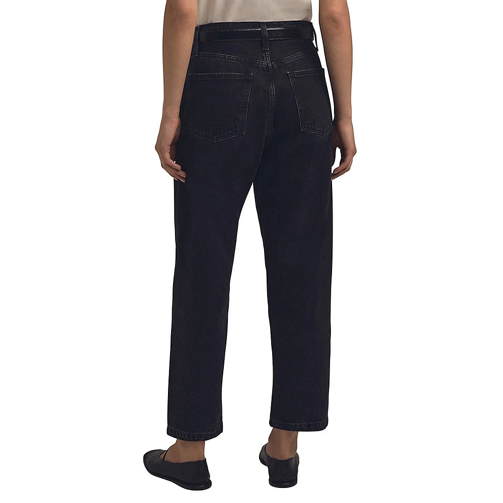 The Nikki Mid Ride Barrel Jeans