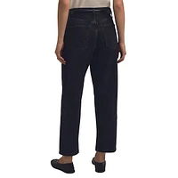 The Nikki Mid Ride Barrel Jeans