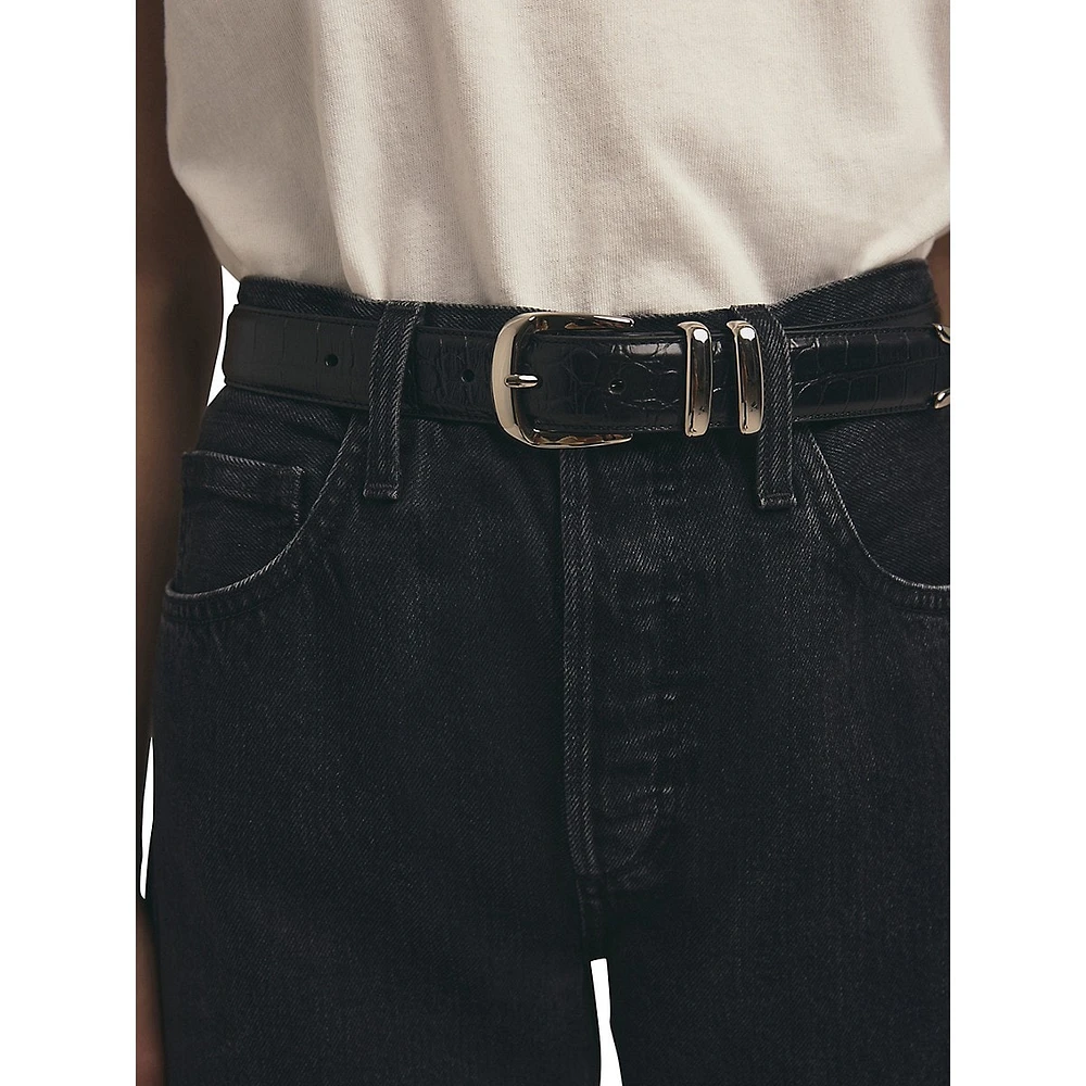 The Nikki Mid Ride Barrel Jeans