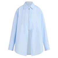 The Zip Cotton Poplin Shirt